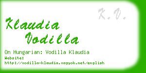 klaudia vodilla business card